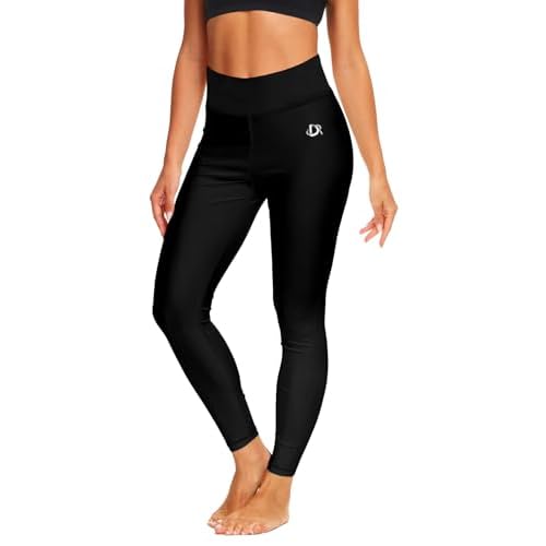Deerose Print Swim Pants for Women Sun Protection High Waisted Swimming Leggings Rash Guard Pants