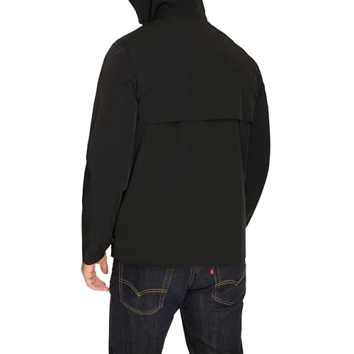 Cole Haan mens Long Sleeve Hooded Rain Parka