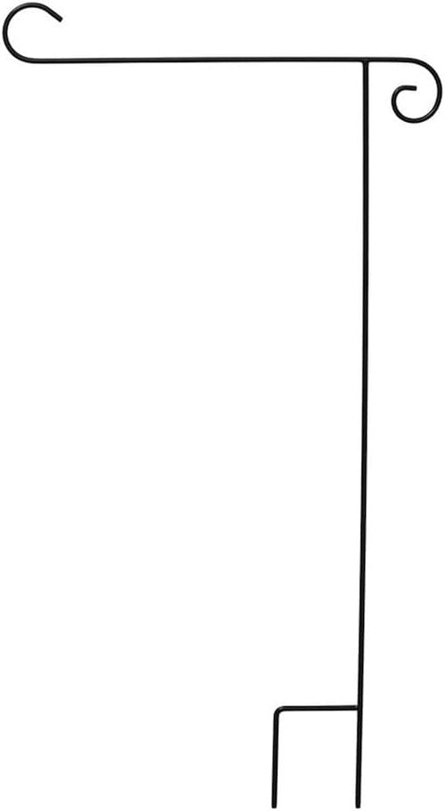 Briarwood Lane Wrought Iron Garden Flag Stand - 40" Height, Durable Black Design