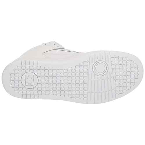 DC Women's Manteca 4 High Top Skate Shoe White/Silver 8.5