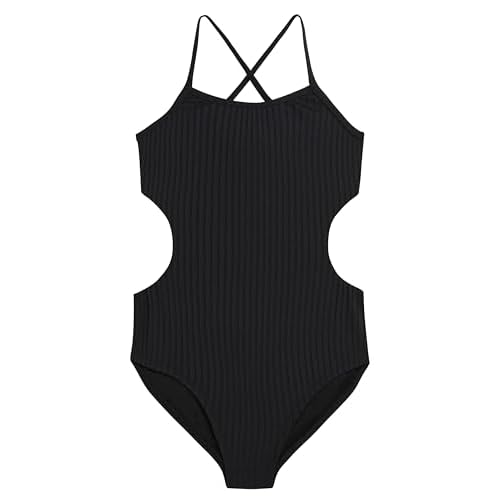 Kanu Surf Girls' Amelia UPF 50 Double Cut-Out Banded One Piece Swimsuit