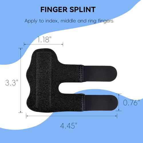 Finger Splint, Universal Trigger Finger Brace for Broken/Arthritis Pain and Sprain Relief, Splints for Middle, Index, Ring (4 Pack,Black)