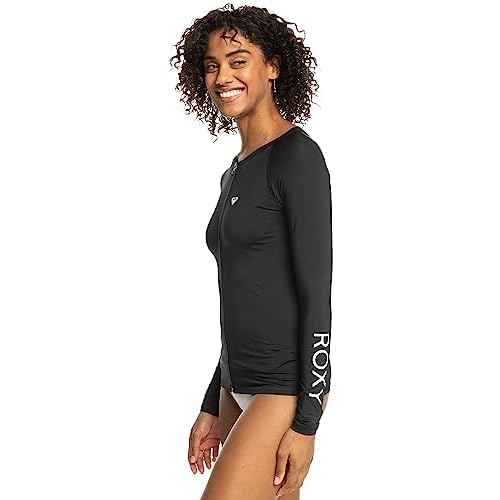 Roxy Long Sleeve Zip-up Rashguard ? UPF 50+, Surf, Hiking, Quick-Dry Swim Shirt