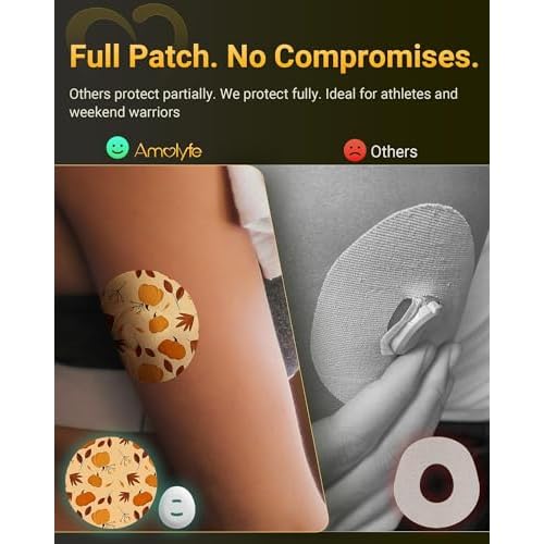 Dexcom G7 Over Patches Waterproof, 10-Pack Dexcom Stelo Overpatches, Bump-Proof with Hard Cap, Breathable, Medical Adhesive, 10-Day CGM Protection (Fall)