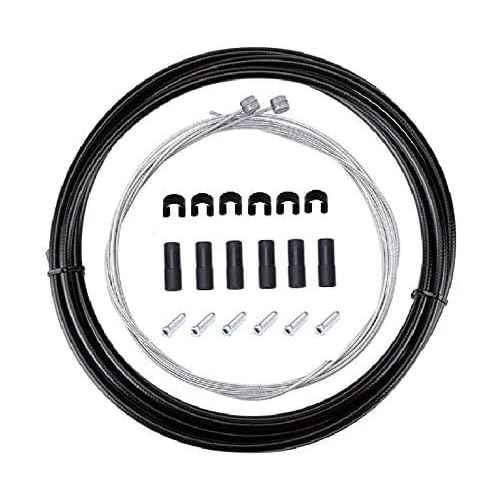 BlueSunshine Bike Bicycle Brake Cable and Housing Set - Basic Brake Cable Replacement Kit for Your Bike, Cable housing 5mm (Black)