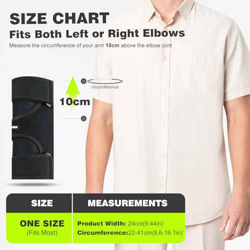 Cubital Tunnel Elbow Brace for Women&Men, Tennis Elbow Brace with Compression Sleeve Immobilizer, Comfortable Night Elbow Support, Elbow Splint for Tendonitis, Ulnar Nerve Entrapment, Sleeping
