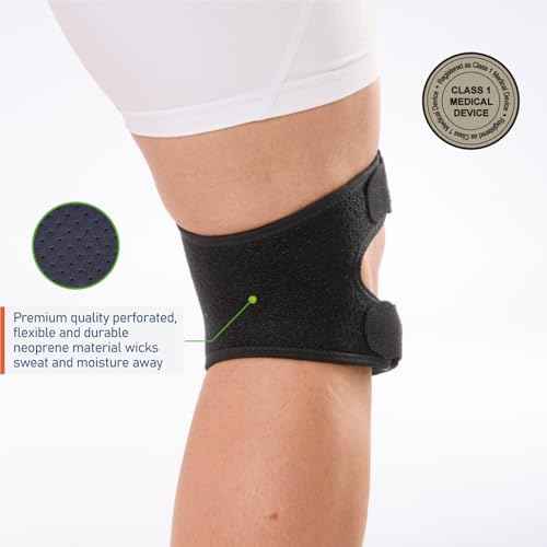 Dual Knee Strap Patella Brace for Knee Pain Relief, Runner¡¯s Knee, Jumper¡¯s Knee, Gym Exercise, Patellar Tendonitis, Osgood-Schlatter (Black, L/XL)