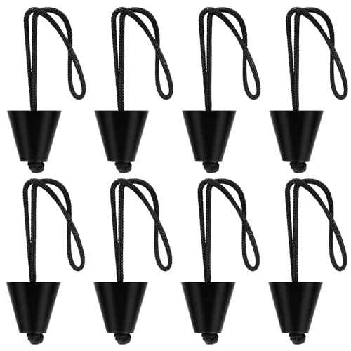 8 Pieces Universal Kayak Scupper Plugs Kit, Silicone Scupper Plugs for Kayak, Kayak Accessories with Lanyard, Scupper Plug Drain Hole Stoppers
