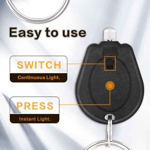 6 Pack 395nm Mini UV LED Keychain Flashlight UV Keychain Light Black Light for Detections