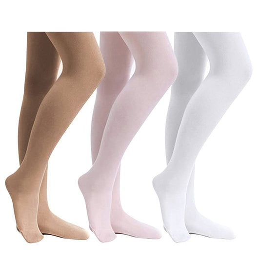 Stelle Girls' Ultra Soft Pro Dance Tight/Ballet Footed Tight(Toddler/Little Kid/Big Kid),BP+WT+TN,XXS