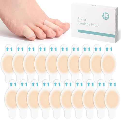 Dr. JK- Hydrocolloid Gel Blister Bandages for Feet, 20 pcs, Waterproof Blister Bandages for Toe