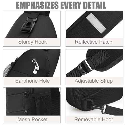 Crossbody Bags for Women Men Trendy Sling Bag Backpack Casual Chest Bag with Convertible Shoulder Strap