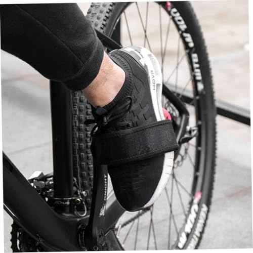 2 Pcs Black Beam Strap Pedal Straps Cycling Kids Bike Foot Pedal Straps Toe Clips Straps Tape for Fixed Gear Bike Pedals and Cleats Parts