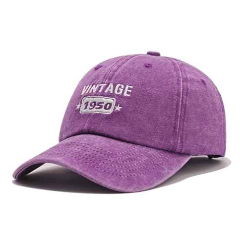 75th Birthday Gifts for Men Women, Happy 75th Birthday Decorations- Embroidered Baseball Cap Adjustable