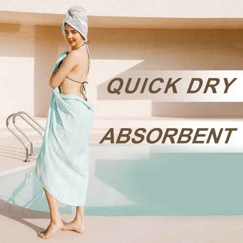 4 Packs Turkish Beach Towel Pool Swim Towels Set Bulk Soft Cotton Extra Large Sand Free Quick Dry Thin Lightweight Travel Vacation Essentials Cruise Accessories Must Haves Clearance Sandless Oversized