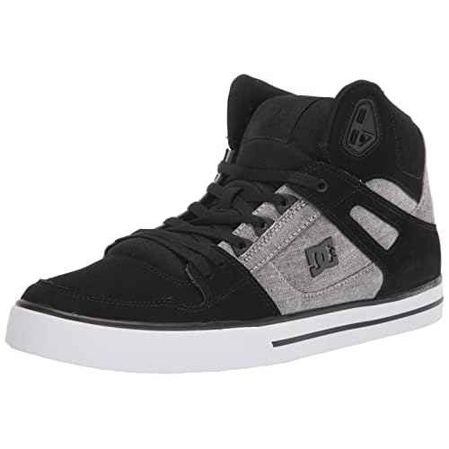 DC Men's Pure High Top Wc Skate Shoes Casual Sneakers, Black/Battleship/Armor, 14