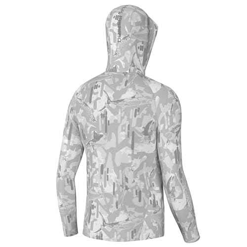 HUK Men's Kc Scott Patterned Pursuit Hoodie, Hooded Fishing Shirt