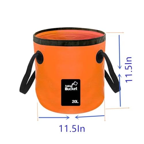 Collapsible Buckets, Camping Water Storage Container 5 Gallon(20L) Portable Folding Bucket Wash Basin
