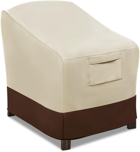 Vailge Patio Chair Covers - Heavy Duty Waterproof Lounge Deep Seat Cover | Medium Beige & Brown