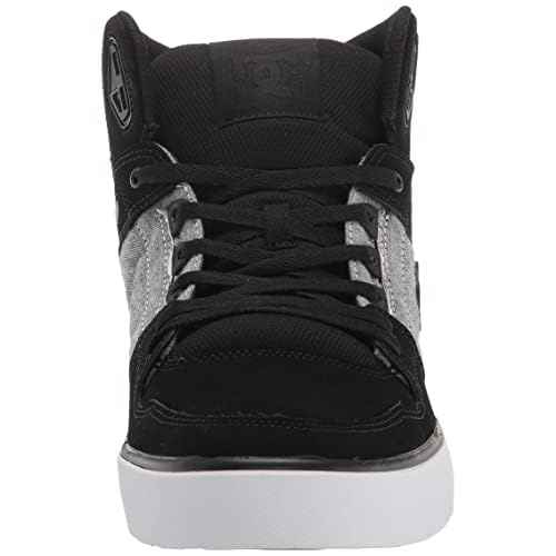 DC Men's Pure High Top Wc Skate Shoes Casual Sneakers, Black/Battleship/Armor, 10.5