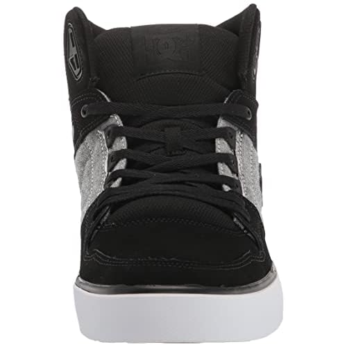 DC Men's Pure High Top Wc Skate Shoes Casual Sneakers, Black/Battleship/Armor, 7.5
