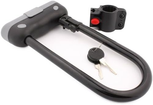 Heavy Duty 14mm U Lock for Bikes - Anti-Theft Bicycle Lock with Mount & 2 Keys