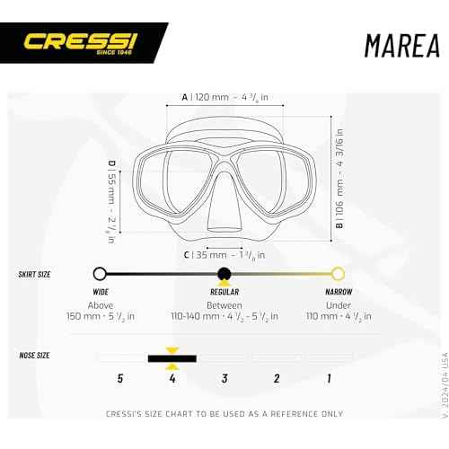 CRESSI Adult Snorkeling Kit - Mask & Dry-Snorkel - Soft Silicone, Perfect Seal, Top Dry Valve - Marea & Supernova Dry: Designed in Italy