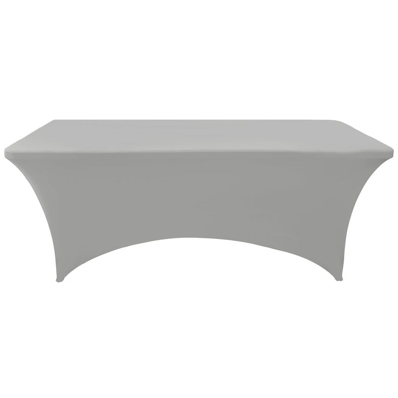 ZarzaaSik 112 2-Pack 6ft Spandex Table Covers for Rectangle Standard Folding Tables - Wrinkle Resistant Stretch Tablecloths - Ultimate Fitted Table Protector for Parties, Banquet, and Wedding