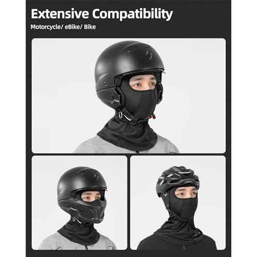 ROCKBROS Helmet Liner with Glasses Holes Thermal Skull Cap Under Helmet Beanie Motorcycle Bike Helmet Liner