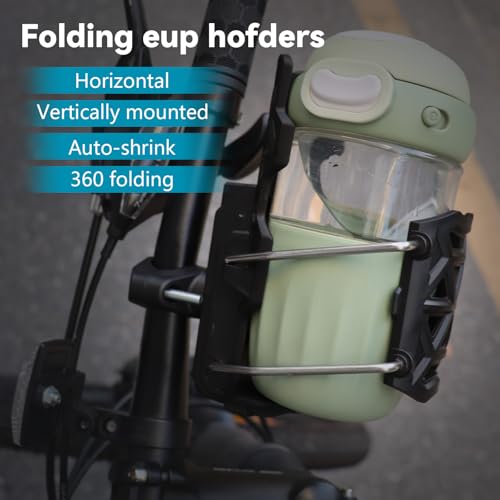 Adaptive Cycling Bottle Holder Motorcycle Water Bottle Holder Bicycle Cup Hold-er for Diameter 2'' - 3'' Cup(Black)