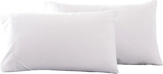 Skiennix Microfiber Bed Pillowcases - Super Soft, Wrinkle & Fade Resistant | 2 Pack, 20x26, White