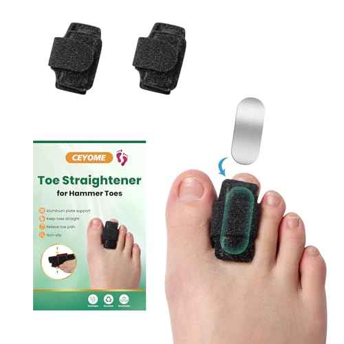 Hammer Toe Straightener for Women & Men - 2 Pack Toe Splints & Wraps for All-Day Comfort for Walking, Running or Rest - Relieve Discomfort from Bent, Curled & Broken Toes