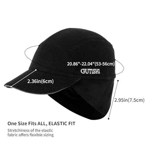 Ponytail Winter Hats for Women Reflective Fleece Ponytail Hat for Running Workouts,Black