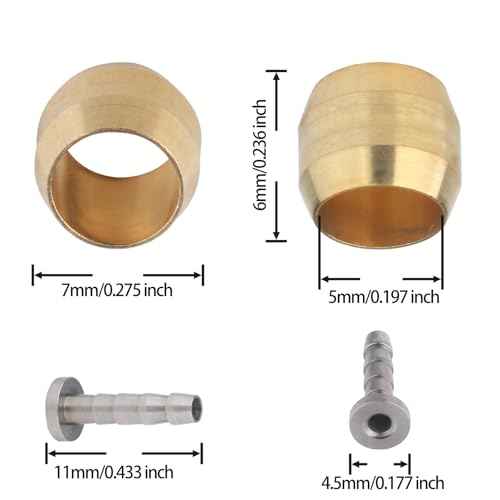 Bike Disc Brake Olive and Connecting Insert Kit for Shimano BH90 Hydraulic Disc Brake Hose