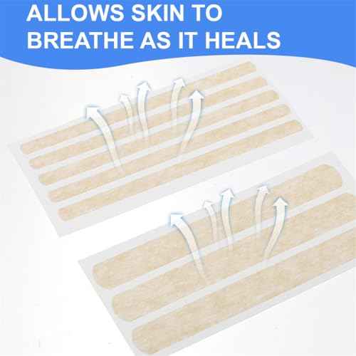 48 Strips Skin Closure 2 Sizes Adhesive Wound Closures Strips Breathable Strip for Closing Small Cuts Wounds
