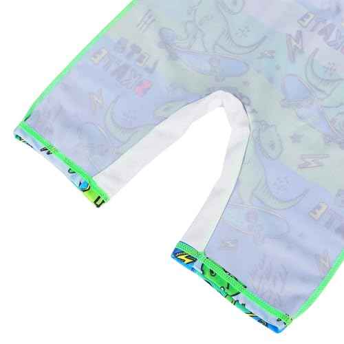 TFJH E One-Piece Boys Short Sleeve Swimsuits Rash Guard Suits Swimwear 50+ UV Sun Protective Zip