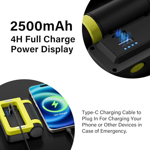 LED Work Light, Rechargeable Flashlight with COB Magnetic Lights, 1000LM Portable Light, 200¡ÆFoldable, 5+3 Modes, Waterproof Handheld Flashlights for Camping, Home, Car Repair, Emergency, Fishing