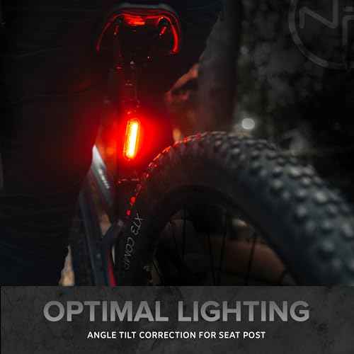 DUO-120 Rear Bike Light ? USB Rechargeable Red & White LED ? Flashing Strobe Tail Light for Bicycle Safety ? Adjustable Angle for Seat Post, Fork, or Seat Stay [New 2025]