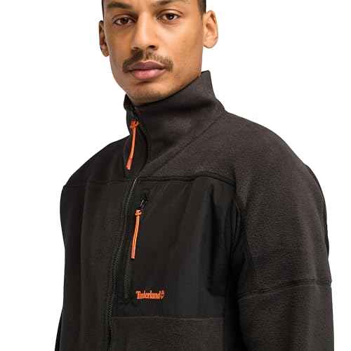 Timberland mens Polartec Mix Media Full Zip Fleece