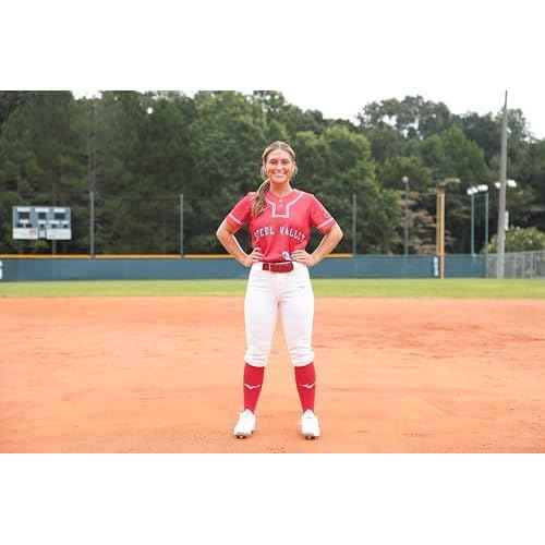 Mizuno Women's Belted Stretch Fastpitch Softball Pant, White, Medium
