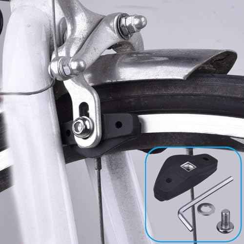 Bike Brake Pads, 2 Pairs (4 Pieces) Caliper Brake Blocks for Road Bicycle, 50mm, Black