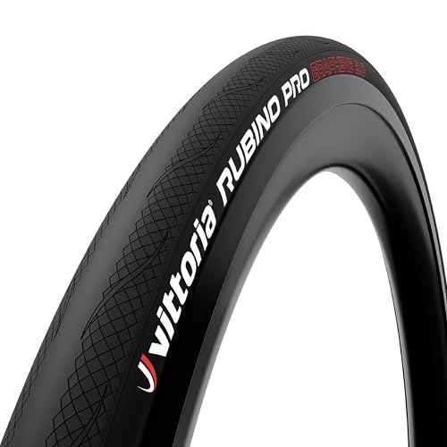 Vittoria Rubino Pro IV Graphene 2.0 - Performance Road Bike Tire - Tubeless Ready - Foldable Bicycle Tires (700x28c, Full Black)