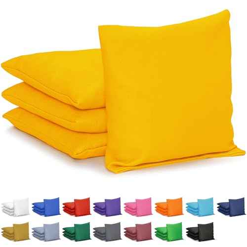 GoSports Classic Cornhole Bean Bags Set of 4-16 Colors Available - Regulation All Weather, Mix and Match