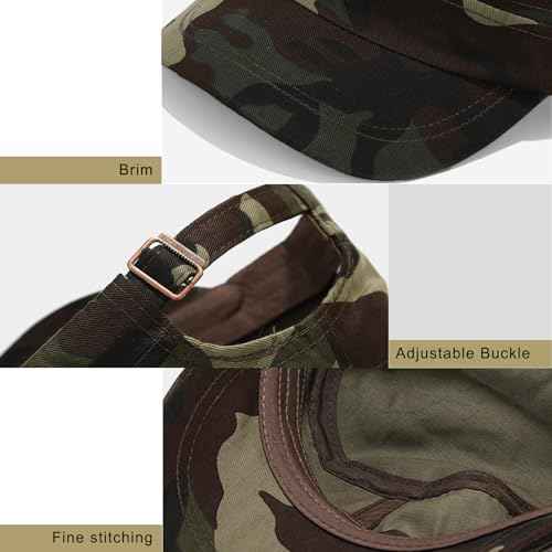 Cadet Army Cap Military Style Hats Flat Top Cap Baseball Hat for Men Women