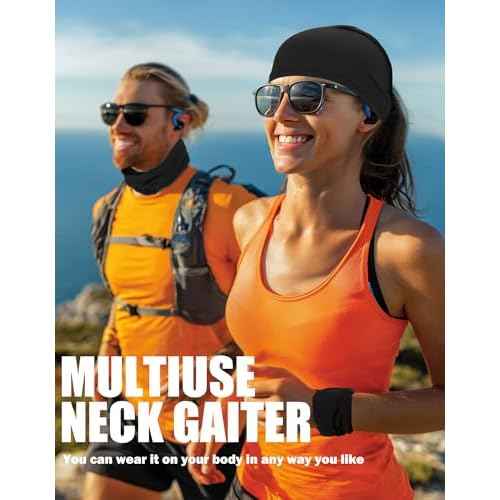 JHYWELL Cooling Neck Gaiter Face Mask, UV Protection Masks Gator, Windproof Bandana for Skiing, Fishing, Hiking, Cycling