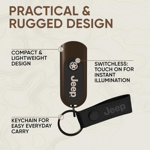 Energizer Jeep Keychain Flashlight, Bright Compact Portable Flashlight Keychain, Touch Tech Auto-Off Feature