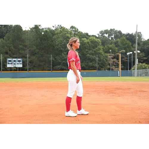 Mizuno Women's Belted Stretch Fastpitch Softball Pant, White, Small