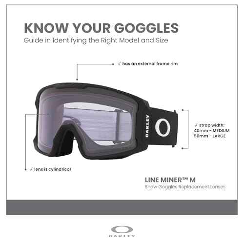 Oakley Line Miner Medium Ski Goggles REPLACEMENT LENSES OO7093 For Men For Women +Designer iWear Care Kit