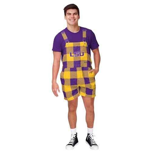 FOCO NCAA mens Ncaa College Bib Shortalls Summer Shorts Overalls