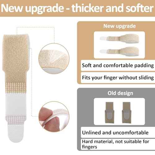 8 PCS Elastic Buddy Tape for Broken Toe, Finger Buddy Tape Finger Straps, Reusable Finger Buddy Straps for Broken Toe Support